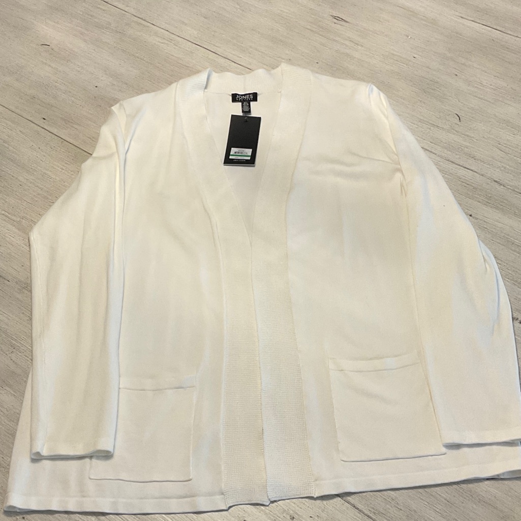Jones New York White Cardigan Sweater